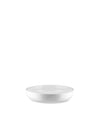 White soup bowl by Alessi, featuring a round, shallow, and minimalist design.