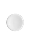 White round dining plate by Alessi with a subtle shadow on a white background.