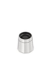 Silver faceted stopper by Alessi with a black interior.