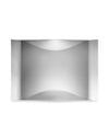 Silver-toned wavy tray by Alessi with a sleek, sculptural design.