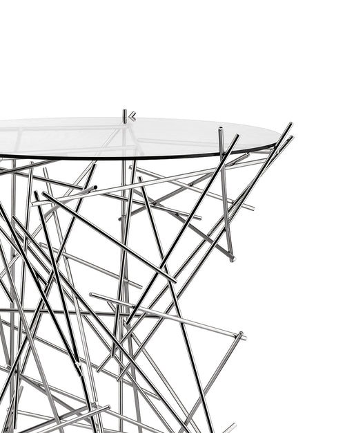 Blow up stainless steel Small table Alessi 2