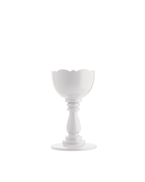 Dressed white Egg cup with spoon Alessi