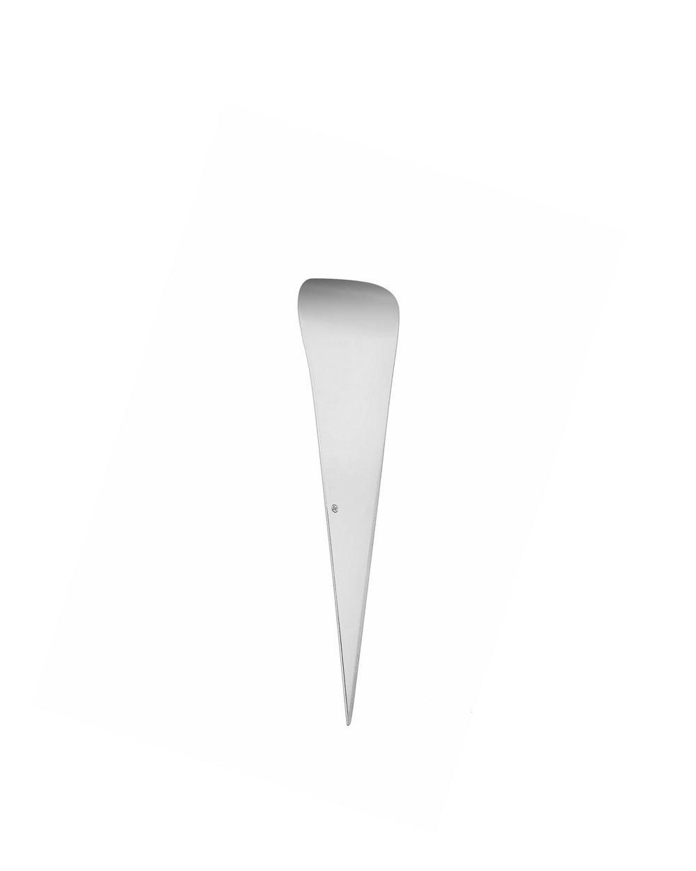 Silver metallic Antechinus server by Alessi, with a sleek tapered design and a small embossed logo.