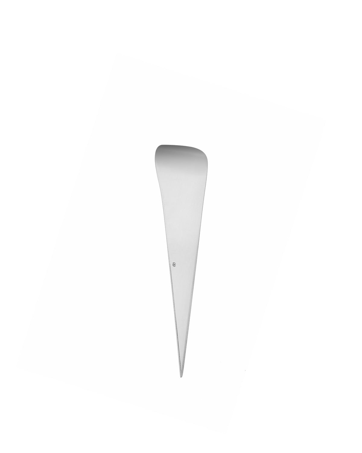 Silver metallic Antechinus server by Alessi, with a sleek tapered design and a small embossed logo.