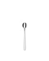 Silver metal spoon by Alessi with a sleek, reflective finish.