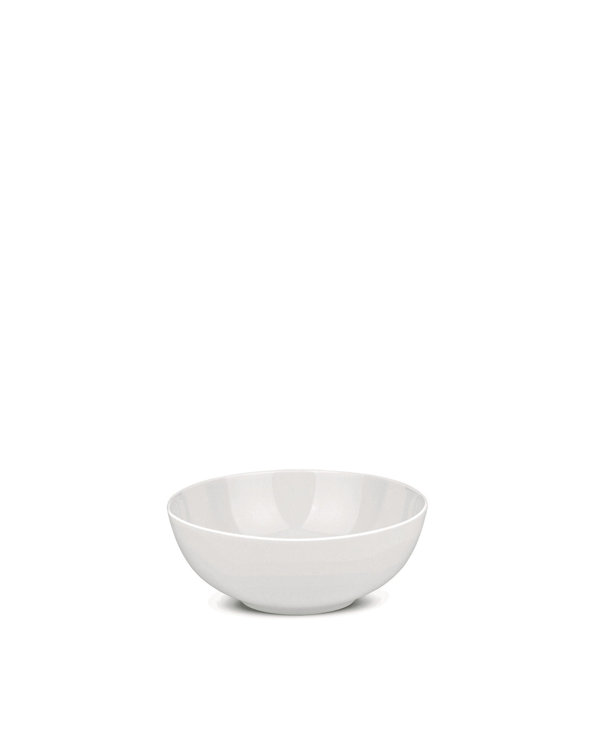 White porcelain bowl by Alessi, shallow and wide with a smooth, glossy finish.