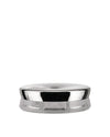 Silver polished chrome YoYo by Alessi, with a clear numbered base and recessed center.