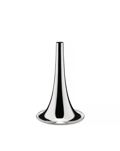 Trumpet silver-plated brass Flower vase Alessi