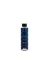 Home fragrance refill bottle with a dark blue abstract pattern by Alessi, featuring a black cap and "Shhh" label.