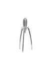 Silver metallic citrus squeezer by Alessi with a conical reamer and three spider-like legs.