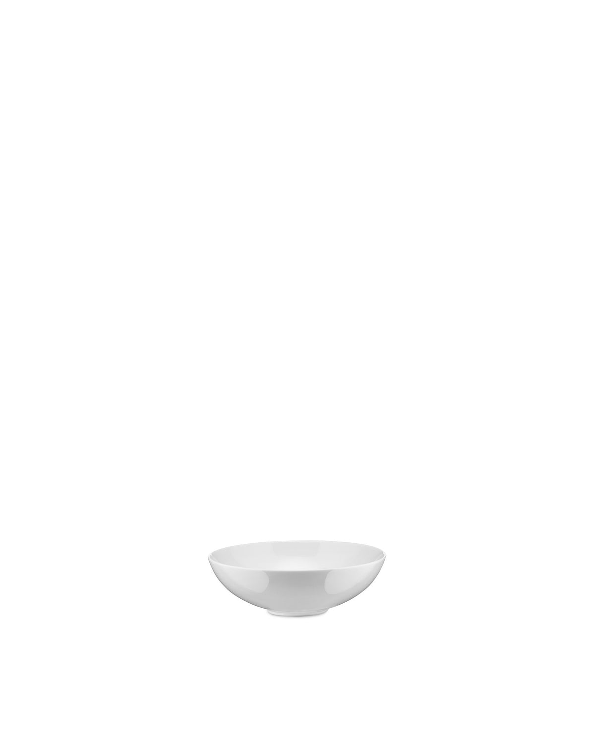 White serving bowl by Alessi from the Mami collection, featuring a smooth, glossy finish.