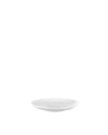 White Mami saucer by Alessi, a simple round plate with a subtle raised rim.