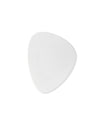 White organic-shaped plate by Alessi, part of the Colombina collection, viewed from above.