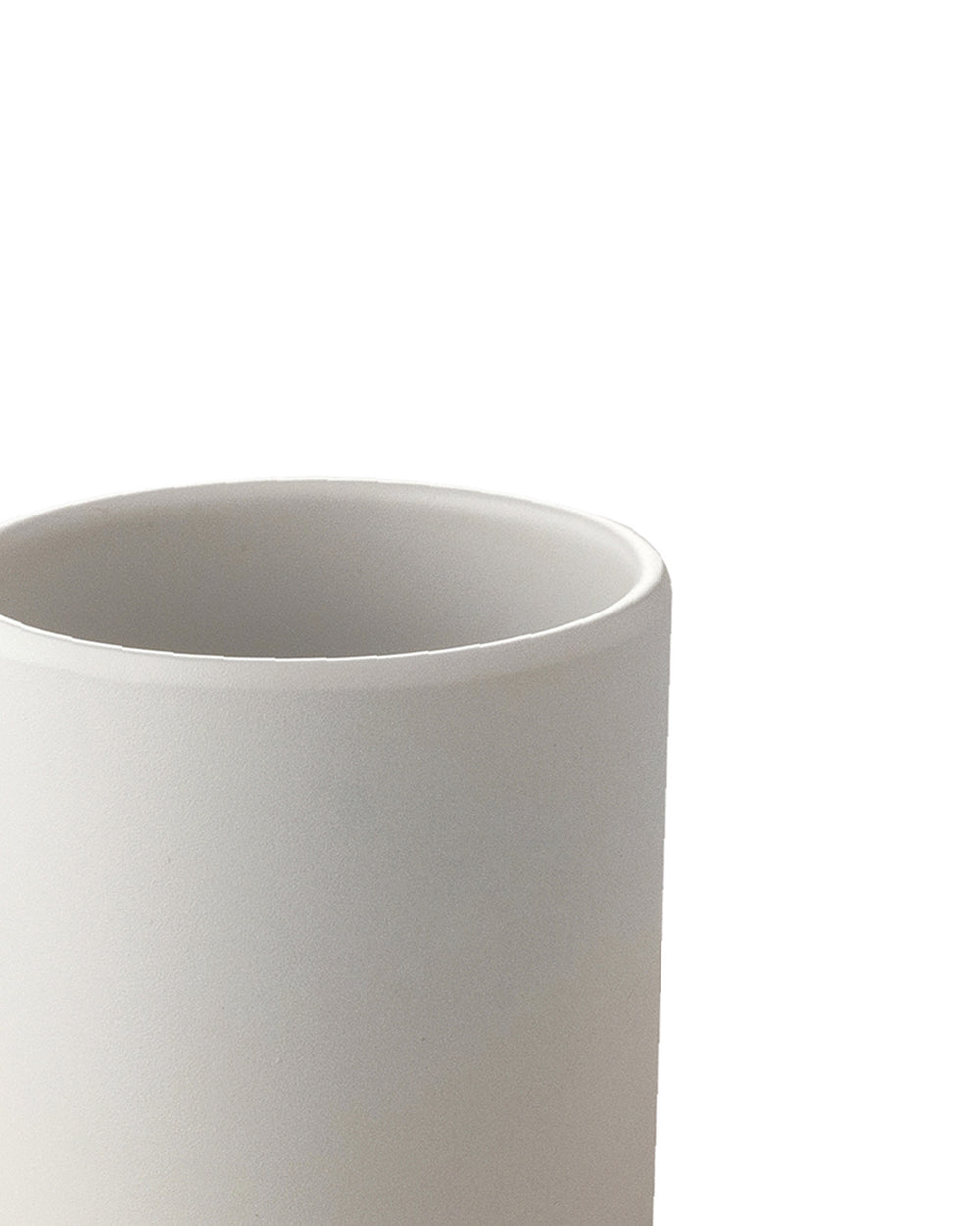 White matte mug by Alessi with a subtle textured surface, shown cropped.