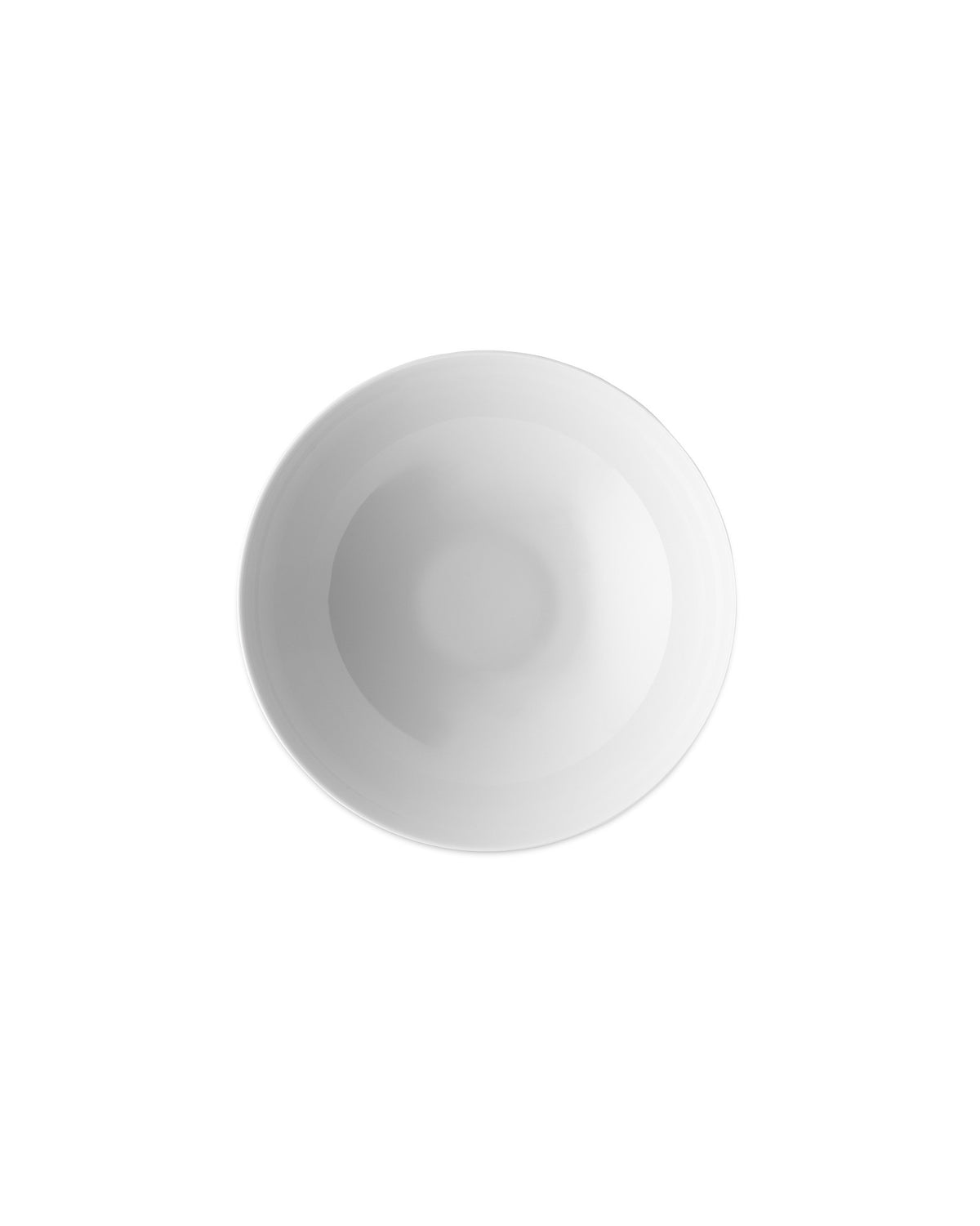 White round bowl by Alessi, featuring a simple design seen from above.
