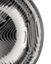Silver metallic veneer by Alessi, showcasing an undulating, glossy surface.