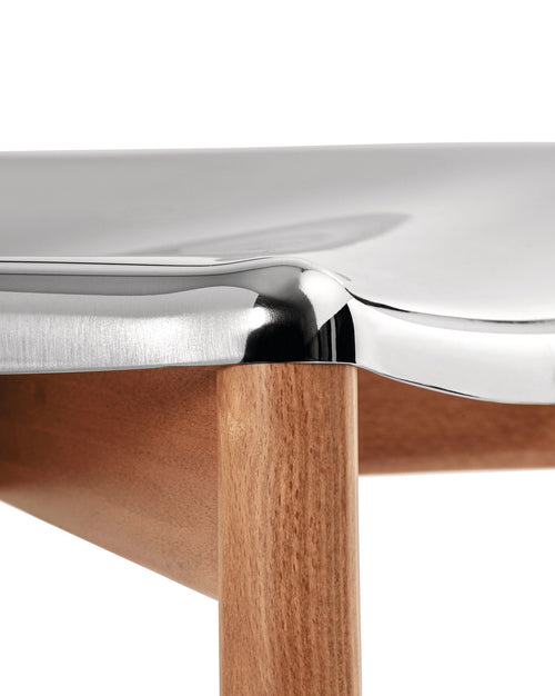 Poêle Collection mirror polished Monoshell chair with armrests Alessi 6