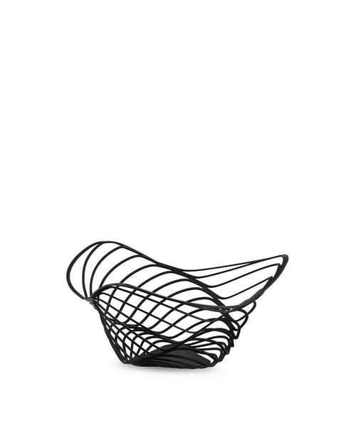 Trinity black, cm 26 || inch 10¼″ Citrus basket Alessi