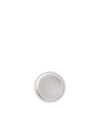 A silver circular perforated metal filter part by Alessi, detailed with many small holes.