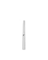 Sleek silver Santiago knife by Alessi with a polished finish and serrated blade.
