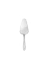 Shiny silver Mami cake server by Alessi with a sleek, minimalist design on a white background.