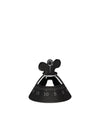 Black conical kitchen timer by Alessi with a numeric scale and top winding knob.