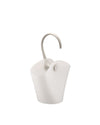 Light gray translucent plastic cooler by Alessi, with a curved hook handle and circular side detail.