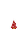 Red Barkplace tree by Alessi with a golden dome base on a circular red stand.