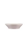 Dusty pink wide bowl by Alessi with a smooth, gently tapered design.