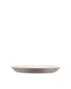 Light gray Tonale plate by Alessi, with a minimalist design and smooth matte finish.