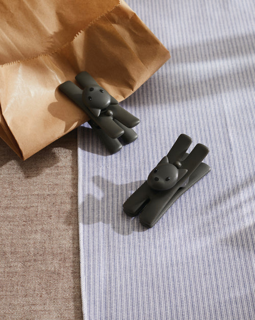 Lampo black Two clips set Alessi 1
