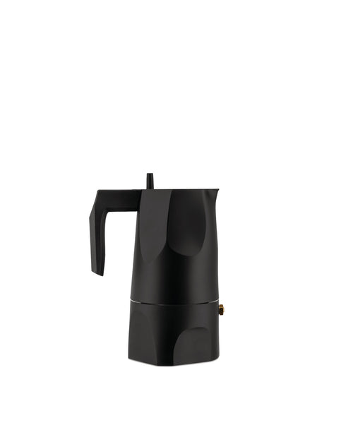 Ossidiana black, cups 3 Espresso coffee maker Alessi