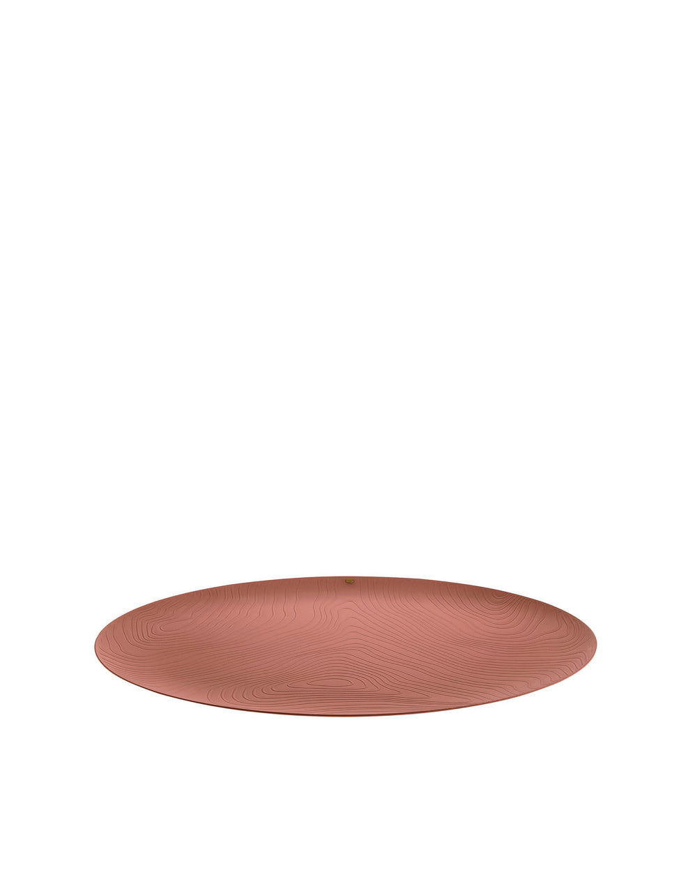 Reddish-brown oval serving tray by Alessi, featuring a detailed wood grain pattern.