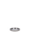 Round perforated metal filter by Alessi, silver, with a raised rim.