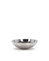 Stainless steel bowl by Alessi featuring a polished interior and brushed exterior.